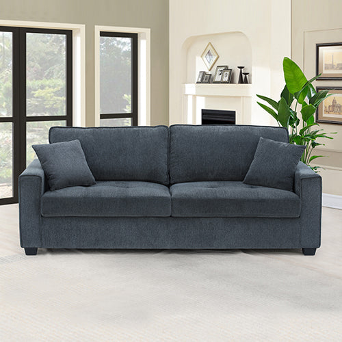 Milano 2+3 Seater Sofa Set | Charcoal Fabric | Pocket Spring