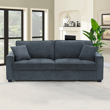 Milano 2+3 Seater Sofa Set | Charcoal Fabric | Pocket Spring