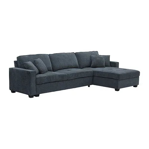 Corner Sofa Chaise Polyester Fabric Multilayer Two Pillows Individual Pocket Spring - Stacks Warehouse