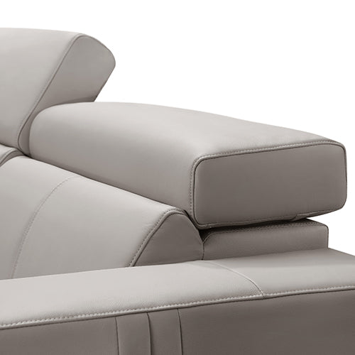 Washington Genuine Leather 6-Seater Corner Sofa | 2 Electric Recliners | Cream