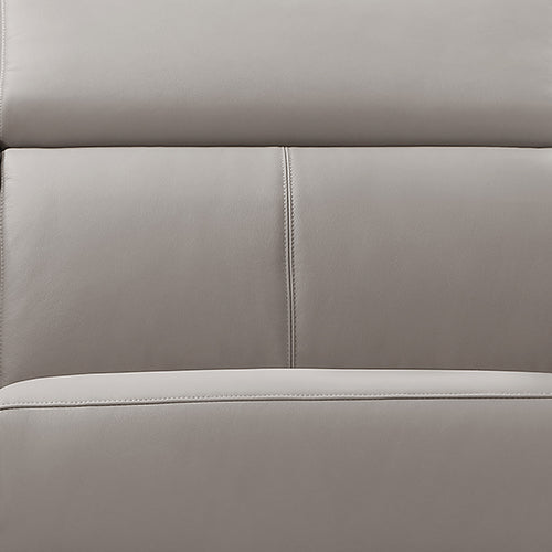 Washington Genuine Leather 6-Seater Corner Sofa | 2 Electric Recliners | Cream