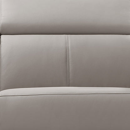 Washington Genuine Leather 6-Seater Corner Sofa | 2 Electric Recliners | Cream