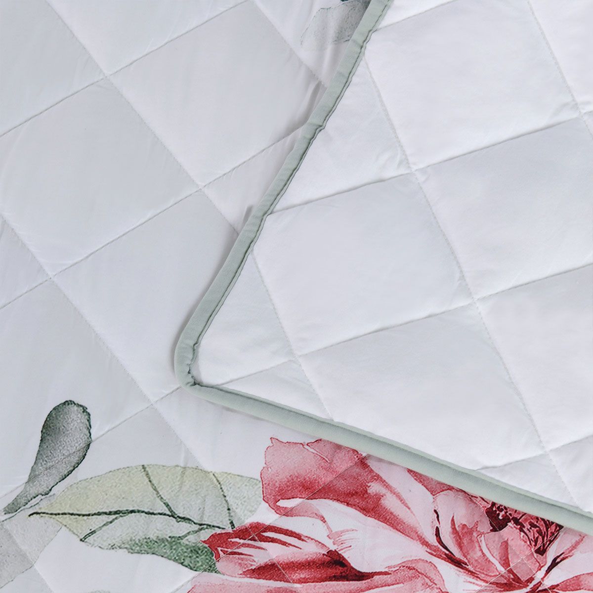 Bianca Coleraine White Floral Printed Bedspread Set Super King
