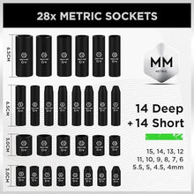 SWANLAKE 56pc 1/4" Drive Impact Socket Set SAE Metric 6-Point