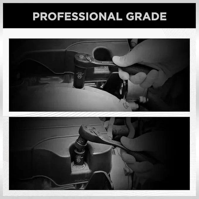 SWANLAKE 56pc 1/4" Drive Impact Socket Set SAE Metric 6-Point