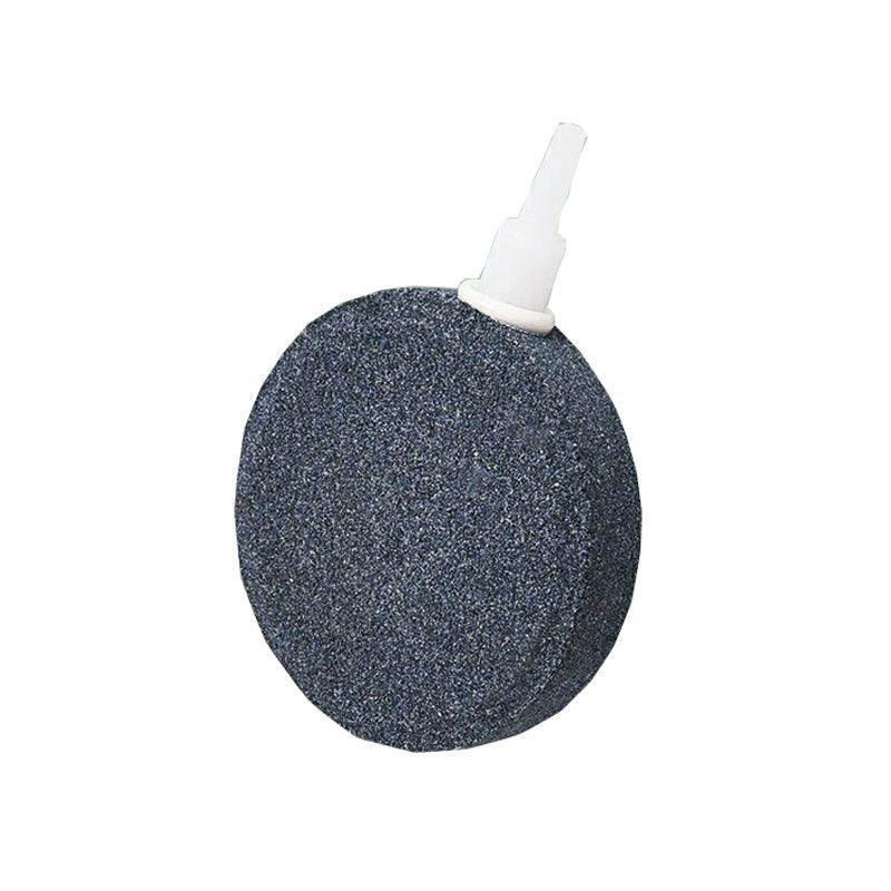 Round black aquarium air stone with connector for fish tank aeration
