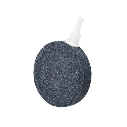 Round black aquarium air stone with connector for fish tank aeration