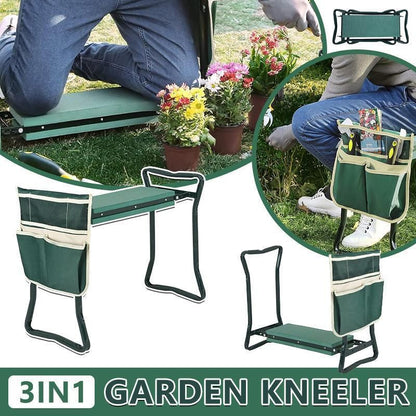 Versatile 3-in-1 Garden Kneeler Padded Seat Kneeling Gardening Work Stool Tools