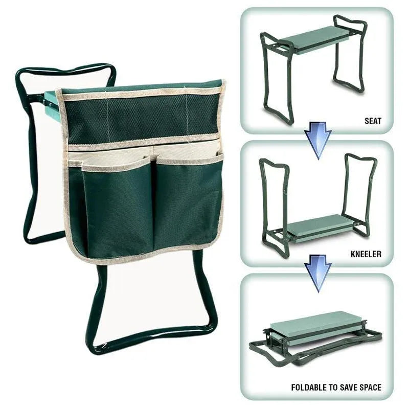 Versatile 3-in-1 Garden Kneeler Padded Seat Kneeling Gardening Work Stool Tools