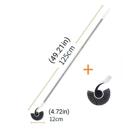 Long handle conch-shaped cleaning brush with replaceable brush head, 125cm length, 12cm brush
