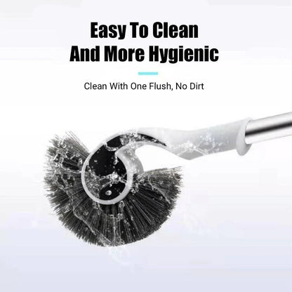 Conch-shaped toilet cleaning brush with water splash, hygienic and easy to clean design