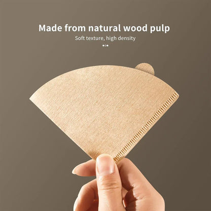 V01 Coffee Filter Paper - 100 Pack Cone Drip Filters