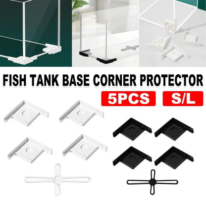 Aquarium Corner Brackets 5pcs White Large Plastic Tank Stand Guards