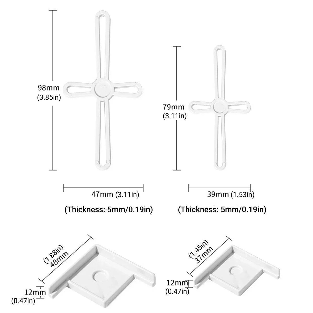 Aquarium Corner Brackets 5pcs White Large Plastic Tank Stand Guards