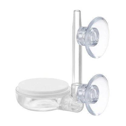 Clear plastic CO2 diffuser with dual suction cups for aquarium tank