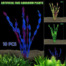 Aquarium Plants 10pcs Artificial Water Grass Plastic Fish Tank Decor