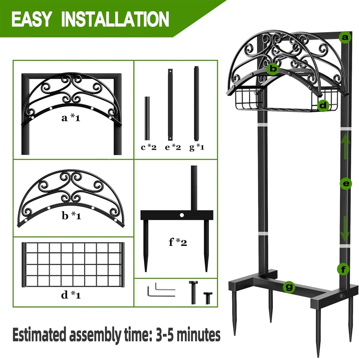Garden Pipe Rack Support Outdoor Pipe Rack for Garden Yard  Water Hose Storage