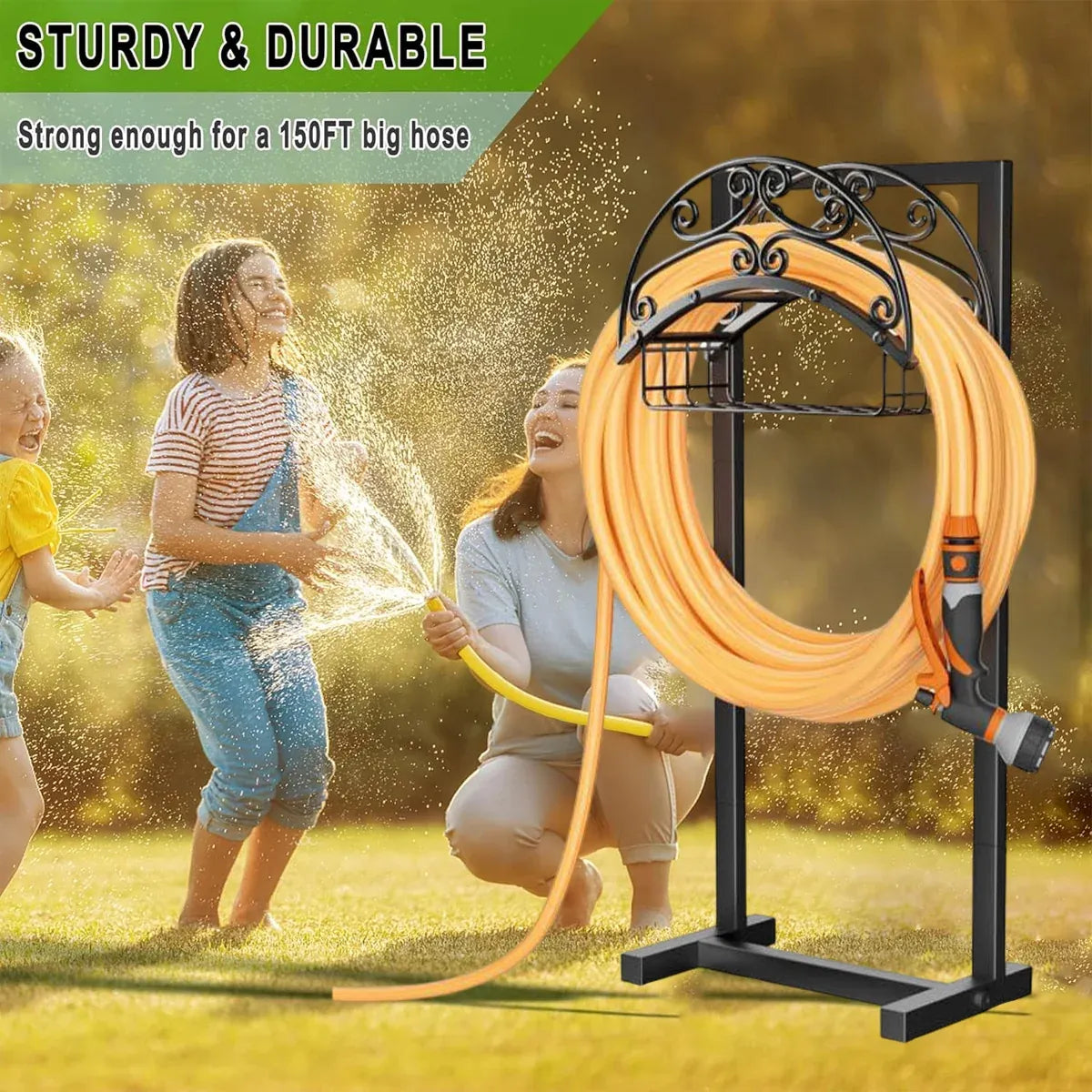 Garden Pipe Rack Support Outdoor Pipe Rack for Garden Yard  Water Hose Storage