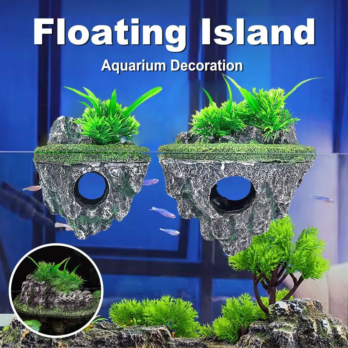 Aquarium Hoverstone Small 13x9x16cm Resin Rock Decoration Natural