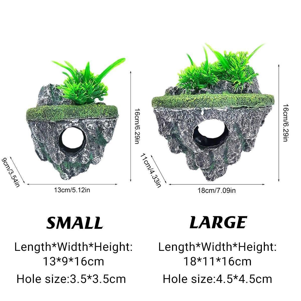 Aquarium Hoverstone Small 13x9x16cm Resin Rock Decoration Natural