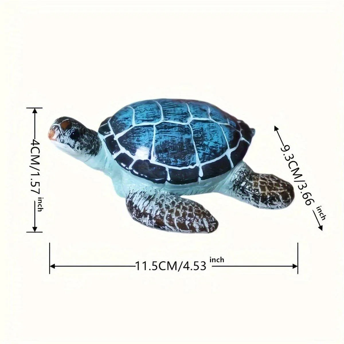 Aquarium Sea Turtle Ornament 11.5cm Resin Underwater Decor