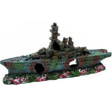 Aquarium Shipwreck Ornament 23cm Resin Sunken Ship Hiding Decor