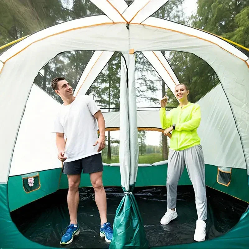 Tasman 3-5 Person Pop Up Camping Tent Hiking Festival Sleeping Green