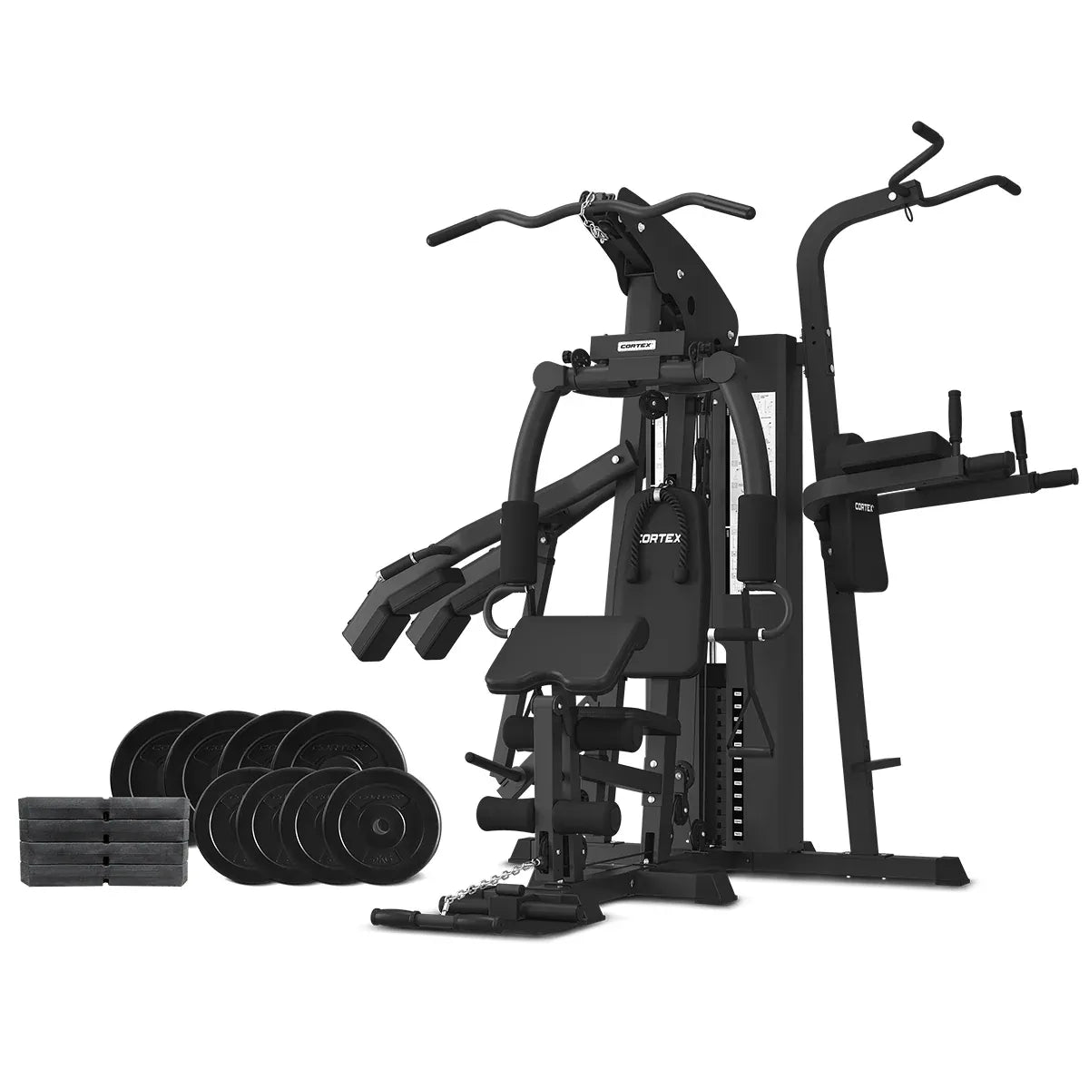 CORTEX GS7 multi station home gym with 98kg stack and 60kg weight plates