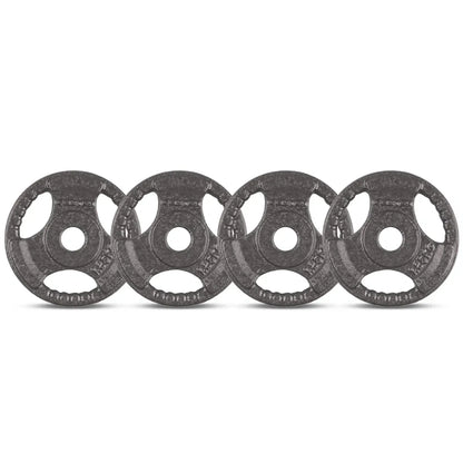 Standard curl bar and dumbbell handles included with the SR-10 package