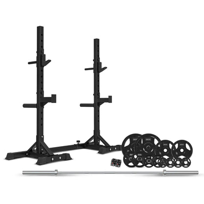 CORTEX SR-10 squat rack with 100kg Olympic tri-grip weight set