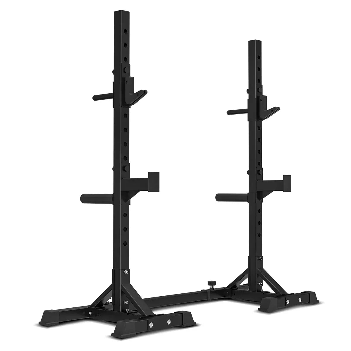 CORTEX SR-10 squat rack stands with Olympic barbell loaded
