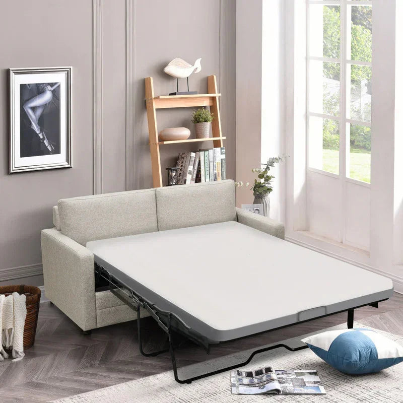 RAY 2 Seater Sofa bed with Separate Foam Mattress- Light grey - Stacks Warehouse