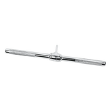Chrome metal tool handle with knurled grips and central adjustable lever