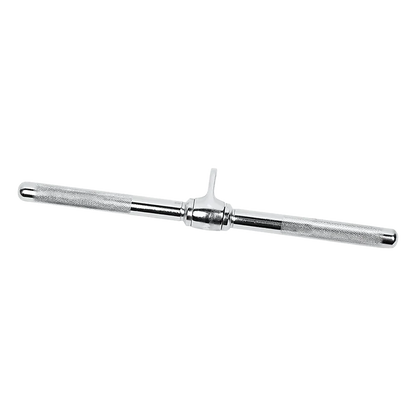 Chrome metal tool handle with knurled grips and central adjustable lever