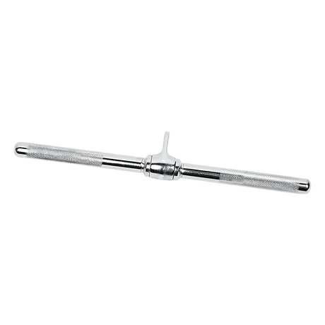 Chrome metal tool handle with knurled grips and central adjustable lever