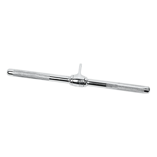 Chrome metal tool handle with knurled grips and central adjustable lever