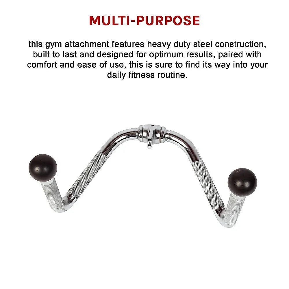 multi-purpose gym attachment with heavy duty steel construction and ergonomic handles for fitness routines