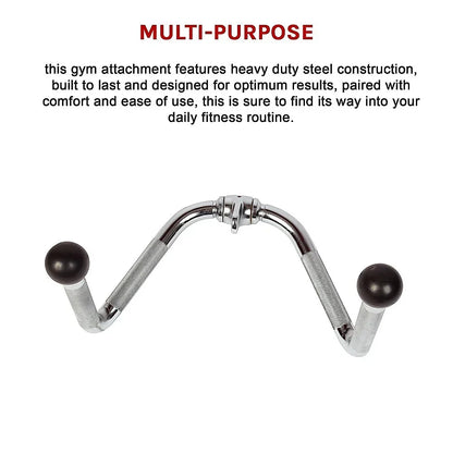multi-purpose gym attachment with heavy duty steel construction and ergonomic handles for fitness routines