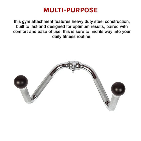 multi-purpose gym attachment with heavy duty steel construction and ergonomic handles for fitness routines