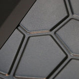 Square Metal Fire Pit 46cm Outdoor Patio BBQ Brazier Powder-Coated with Mesh Lid