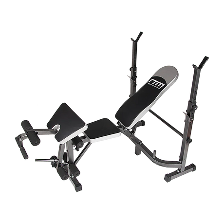 Adjustable multi-function weight bench with preacher curl and leg developer attachment