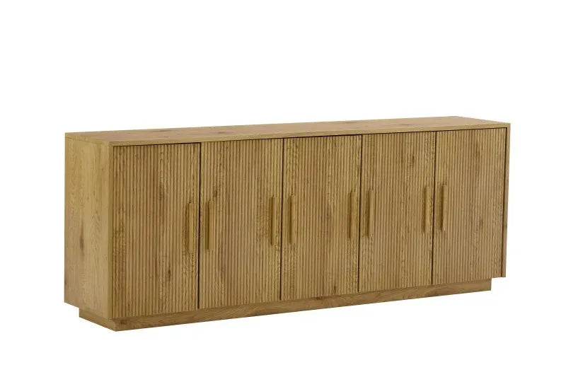 Volta Sideboard in oak, a 200cm long storage unit for dining and living rooms