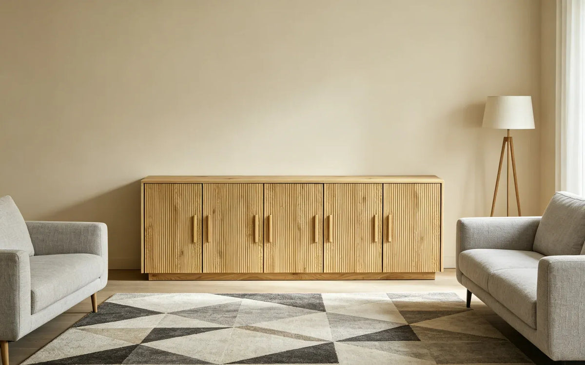 MDF construction under the oak veneer of the Volta Sideboard