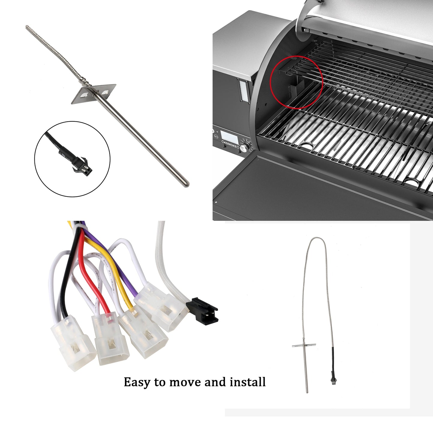 AS660 AS660N-1 Pellet Grill Replacement Control Board LED Display 8 Temperature Settings