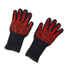 ASMOKE BBQ Gloves Aramid Fabric 1472°F Heat Resistant Cut Resistant Waterproof Neoprene Dishwasher Safe