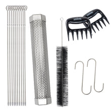 ASMOKE BBQ Accessory Set, 13 Piece, Skewers, Meat Claws and Smoke Tube