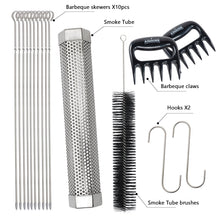 ASMOKE BBQ Accessory Set, 13 Piece, Skewers, Meat Claws and Smoke Tube