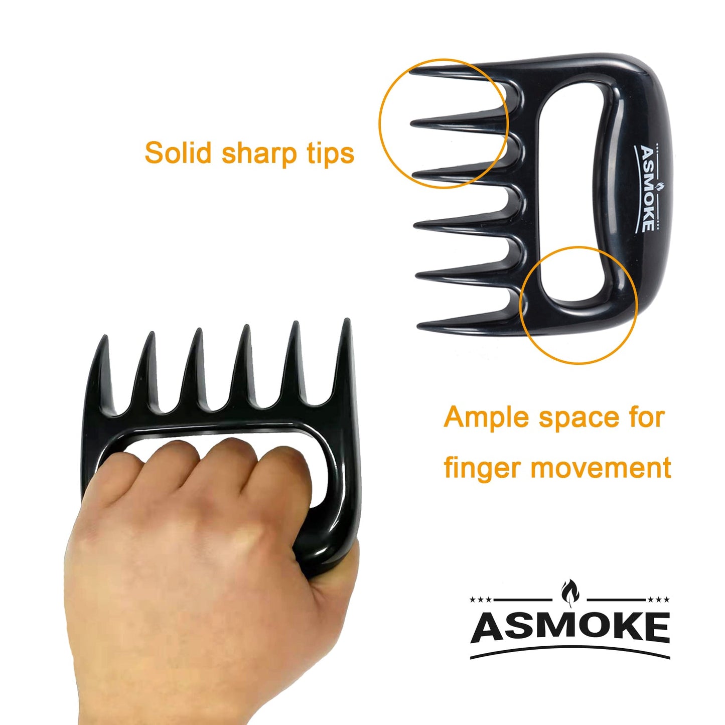 ASMOKE BBQ Accessory Set, 13 Piece, Skewers, Meat Claws and Smoke Tube