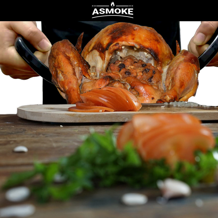 ASMOKE BBQ Accessory Set, 13 Piece, Skewers, Meat Claws and Smoke Tube