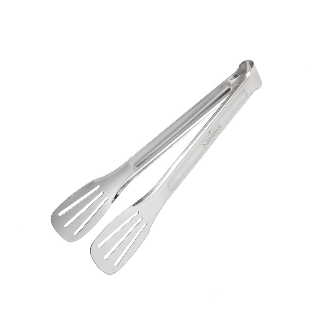 ASMOKE BBQ Tongs 9.2" Locking Ring-Pull Stainless Steel Dishwasher Safe Indoor Outdoor